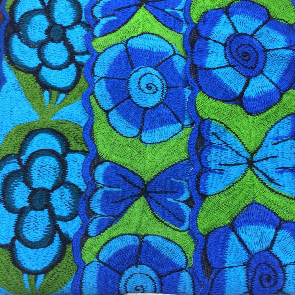 2 New Mexican Embroidered Belts Floral Sach - Picture 7 of 10